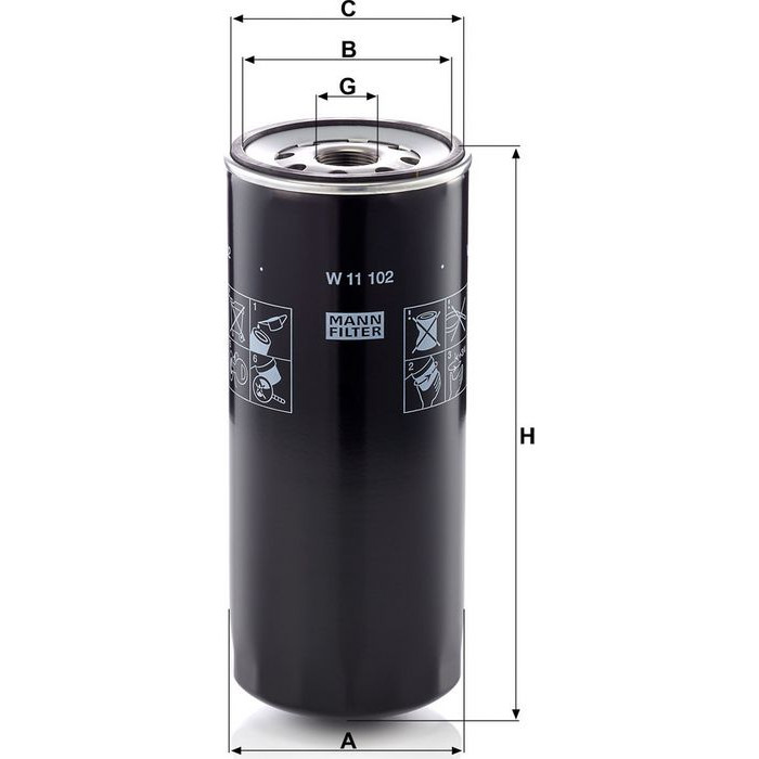 Mann-Filter W 11 102 Ölfilter Mann-Filter W 11 102 Ölfilter
