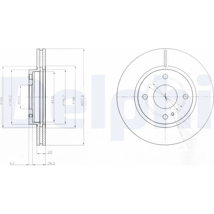 Delphi BG4170 Bremsscheibe Delphi BG4170 Bremsscheibe