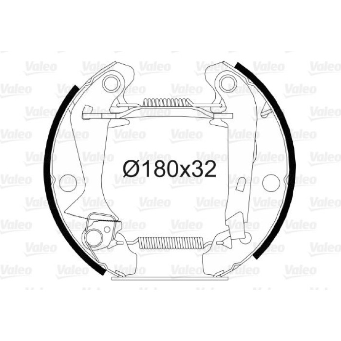Valeo 554512 Bremsbackensatz