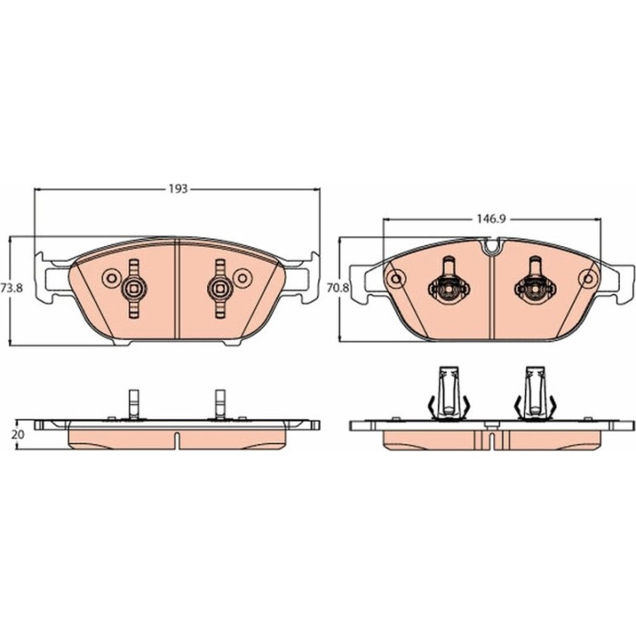TRW GDB2113 Bremsbelagsatz, Scheibenbremse TRW GDB2113 Bremsbelagsatz, Scheibenbremse