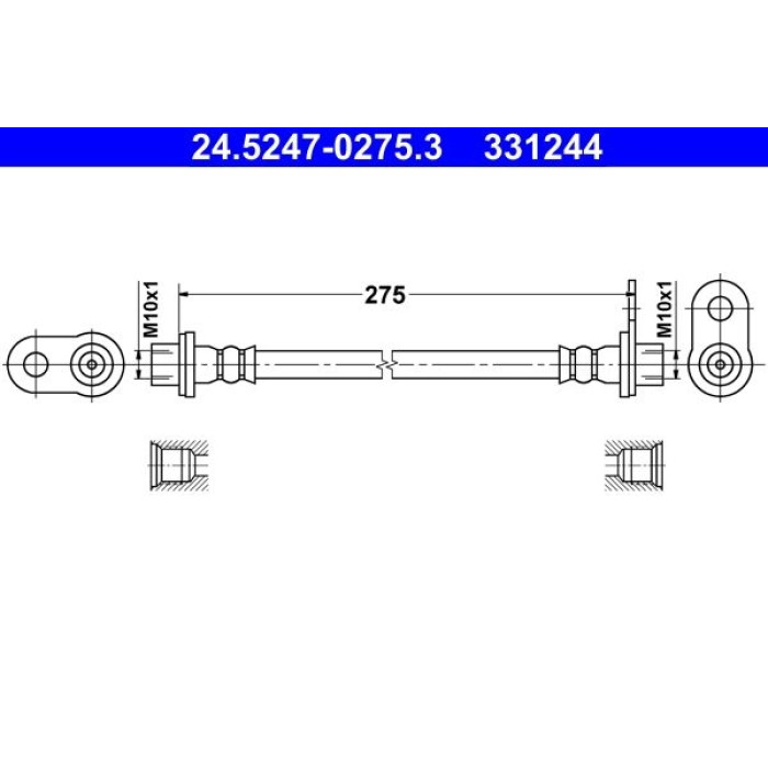 ATE 24.5247-0275.3 Bremsschlauch ATE 24.5247-0275.3 Bremsschlauch
