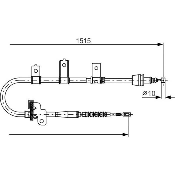 BOSCH 1 987 482 098 Seilzug, Feststellbremse BOSCH 1 987 482 098 Seilzug, Feststellbremse