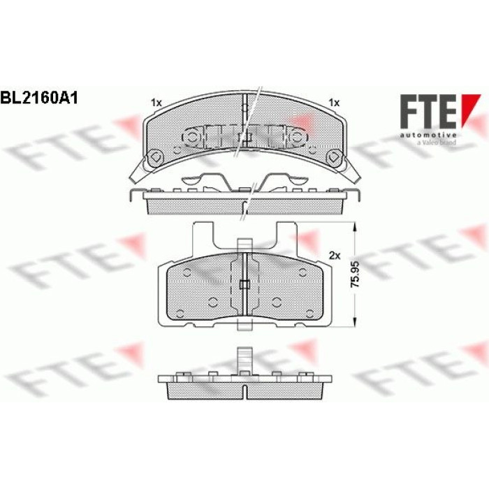 FTE 9011074 Bremsbelagsatz, Scheibenbremse FTE 9011074 Bremsbelagsatz, Scheibenbremse