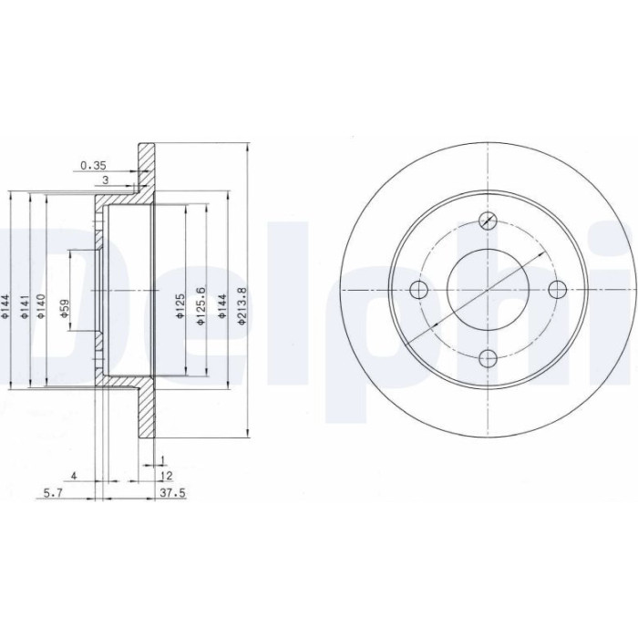 Delphi BG2357 Bremsscheibe