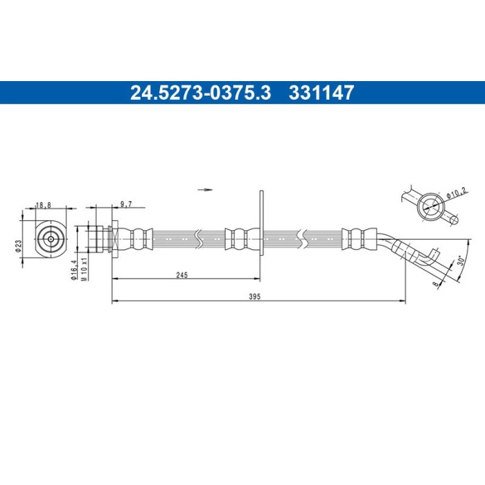 ATE 24.5273-0375.3 Bremsschlauch ATE 24.5273-0375.3 Bremsschlauch