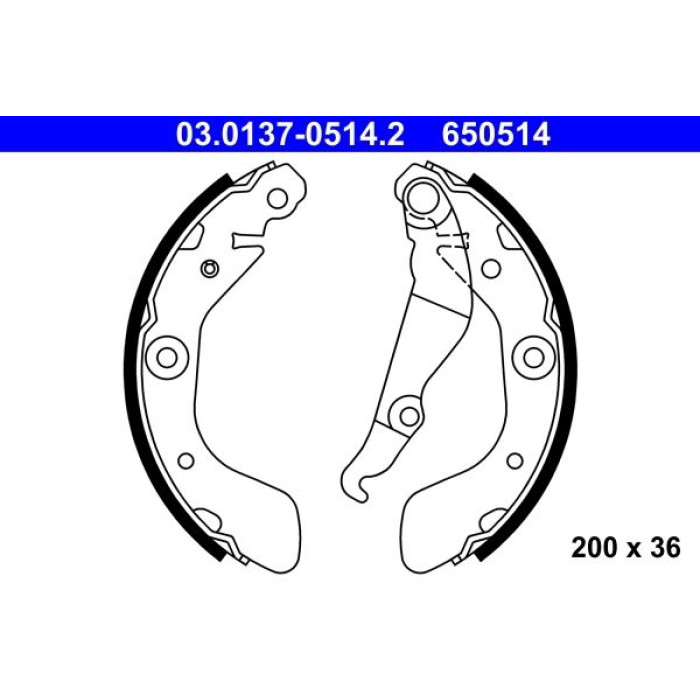 ATE 03.0137-0514.2 Bremsbackensatz