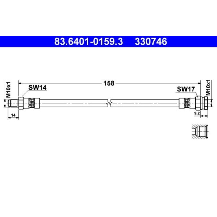 ATE 83.6401-0159.3 Bremsschlauch