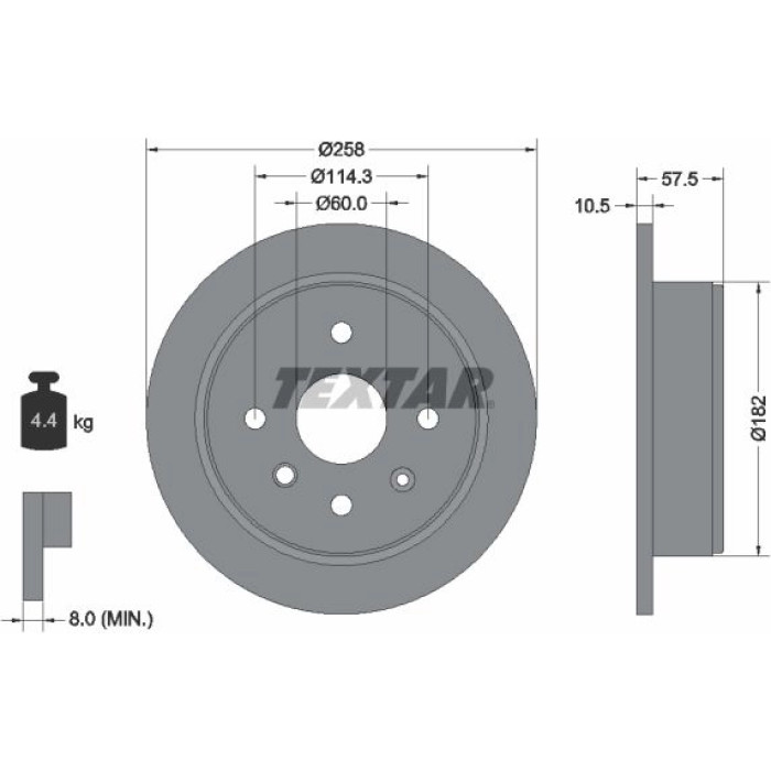 Textar 92163000 Bremsscheibe