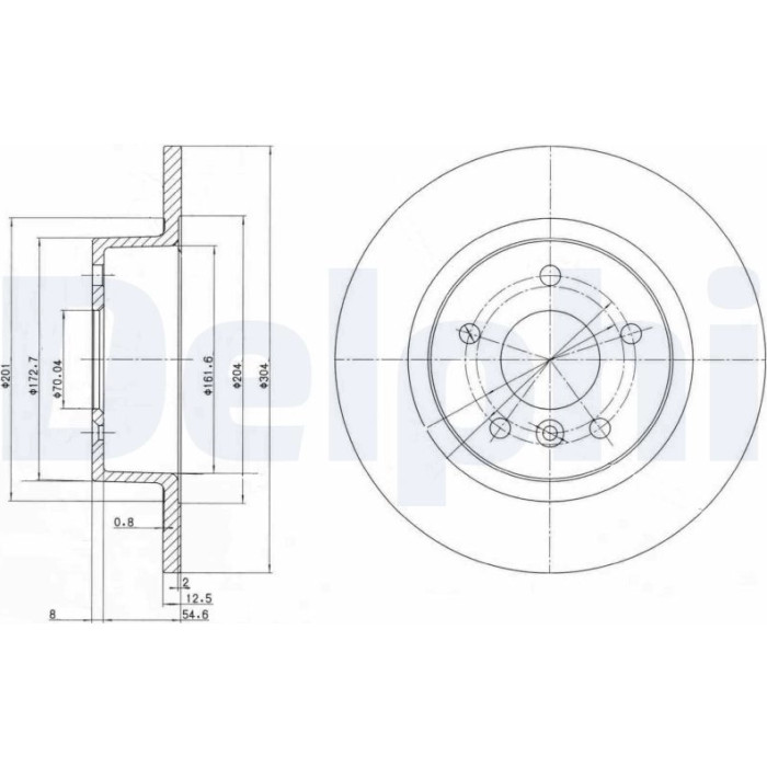 Delphi BG3227 Bremsscheibe