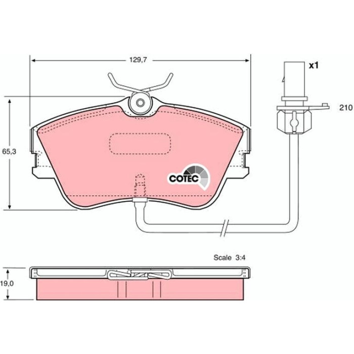 TRW GDB1367 Bremsbelagsatz, Scheibenbremse COTEC TRW GDB1367 Bremsbelagsatz, Scheibenbremse COTEC
