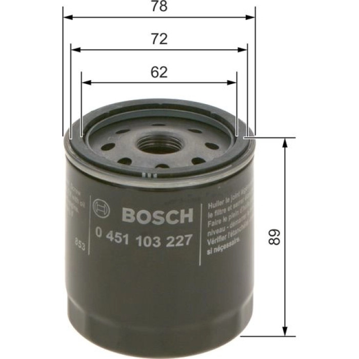 BOSCH 0 451 103 227 Ölfilter BOSCH 0 451 103 227 Ölfilter