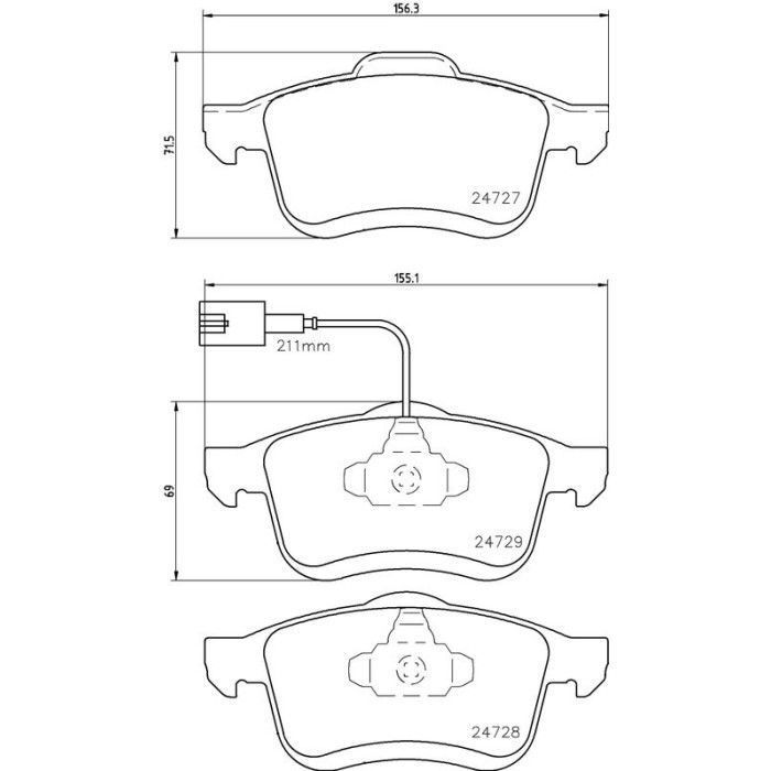 Brembo P 23 130 Bremsbelagsatz, Scheibenbremse PRIME LINE Brembo P 23 130 Bremsbelagsatz, Scheibenbremse PRIME LINE