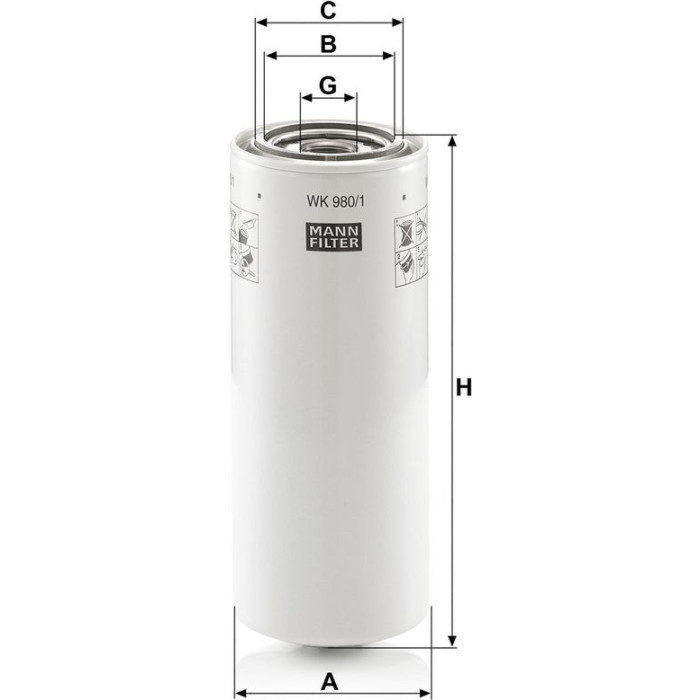 Mann-Filter WK 980/1 Kraftstofffilter