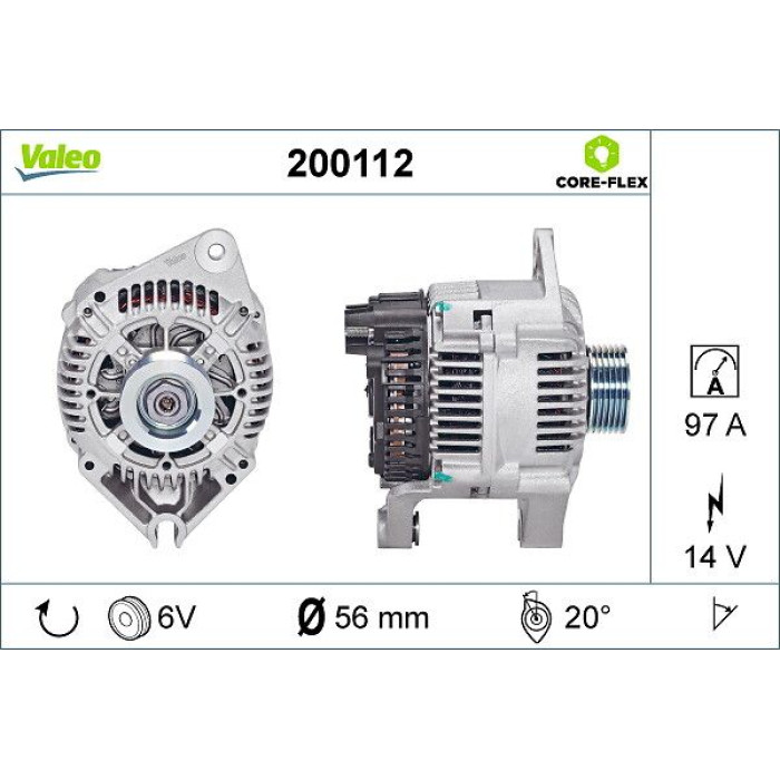 Valeo 200112 Generator CORE-FLEX Valeo 200112 Generator CORE-FLEX