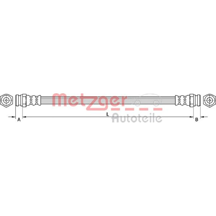 Metzger 4110877 Bremsschlauch Metzger 4110877 Bremsschlauch