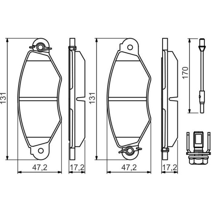 BOSCH 0 986 494 507 Bremsbelagsatz, Scheibenbremse