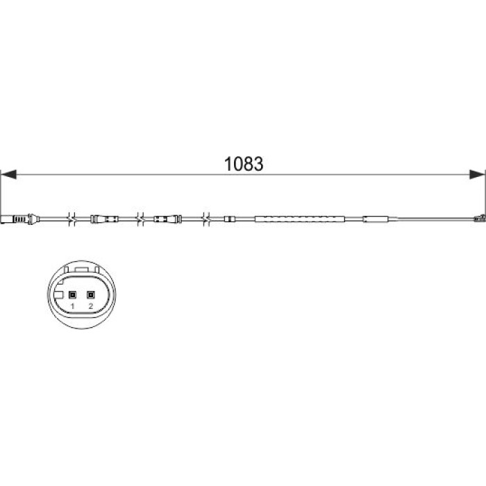 BOSCH 1 987 473 500 Warnkontakt, Bremsbelagverschleiß für BMW 7er, 5er, 6er BOSCH 1 987 473 500 Warnkontakt, Bremsbelagverschleiß für BMW 7er, 5er, 6er