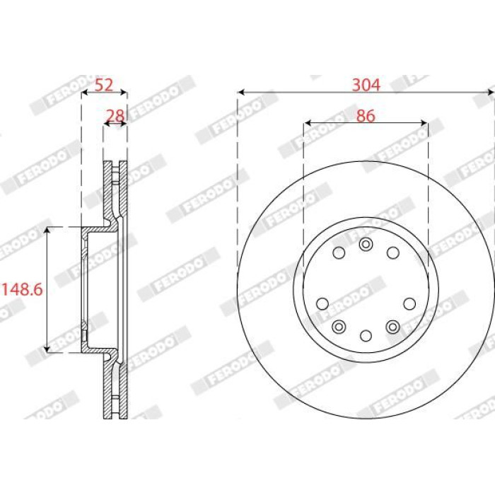 Ferodo DDF2782C Bremsscheibe PREMIER