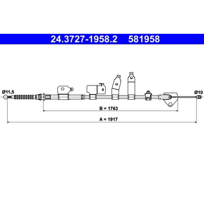 ATE 24.3727-1958.2 Seilzug, Feststellbremse