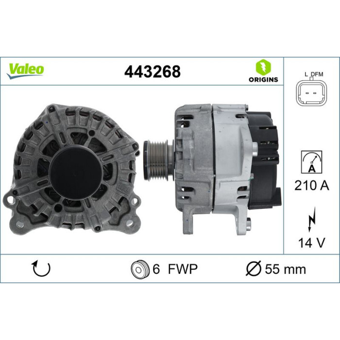 Valeo 443268 Generator ORIGINS Valeo 443268 Generator ORIGINS