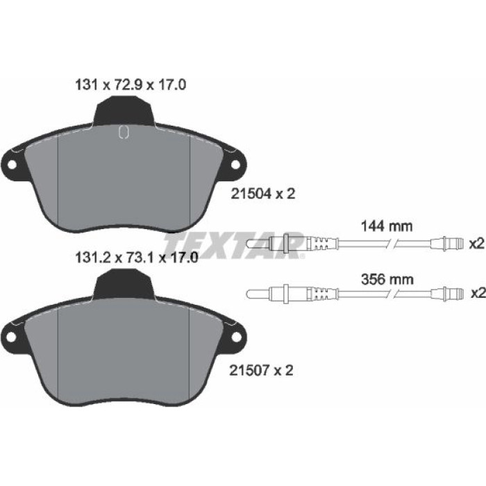 Textar 2150401 Bremsbelagsatz, Scheibenbremse Textar 2150401 Bremsbelagsatz, Scheibenbremse