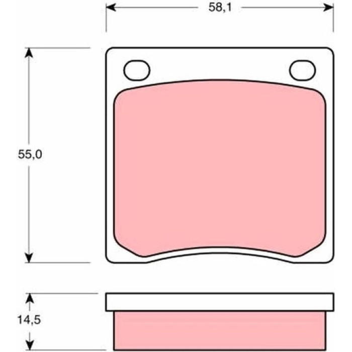 TRW GDB126 Bremsbelagsatz, Scheibenbremse TRW GDB126 Bremsbelagsatz, Scheibenbremse