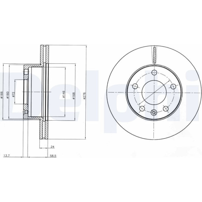 Delphi BG4022 Bremsscheibe Delphi BG4022 Bremsscheibe