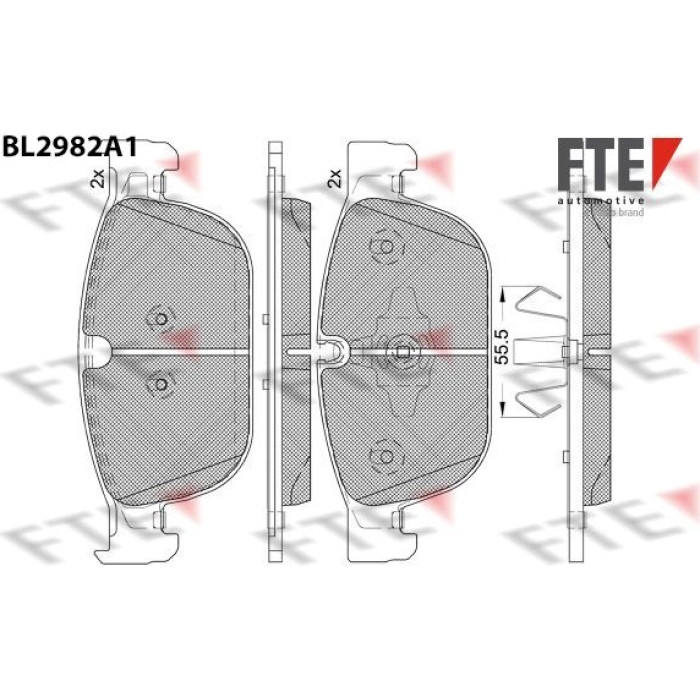 FTE 9011228 Bremsbelagsatz, Scheibenbremse