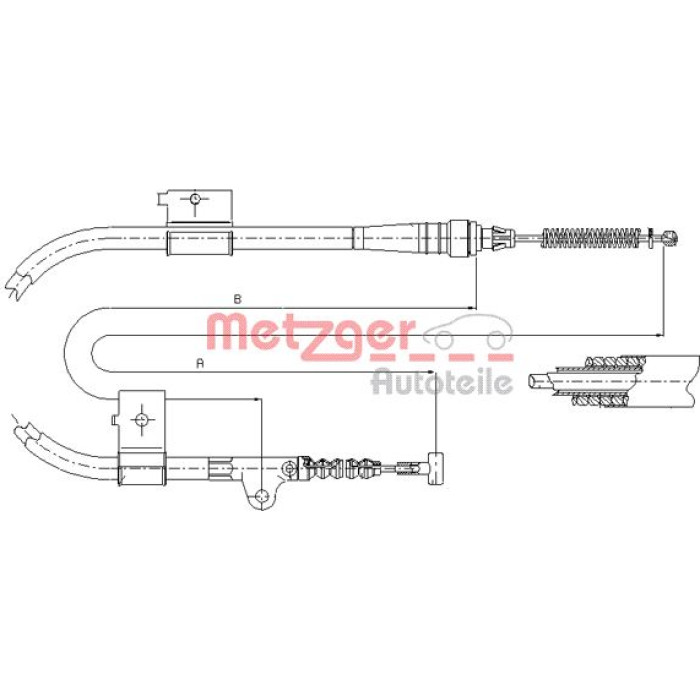 Metzger 17.0334 Seilzug, Feststellbremse Metzger 17.0334 Seilzug, Feststellbremse