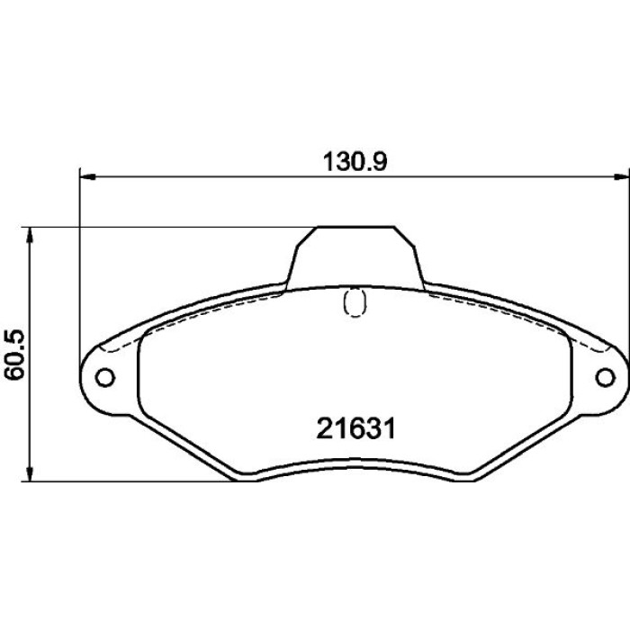 Hella 8DB 355 019-201 Bremsbelagsatz, Scheibenbremse