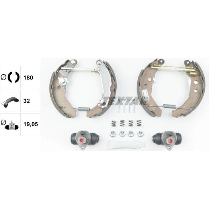 Textar 84041902 Bremsbackensatz Shoe Kit Pro Textar 84041902 Bremsbackensatz Shoe Kit Pro