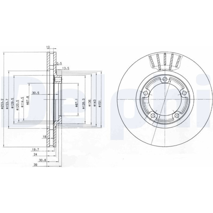 Delphi BG3590 Bremsscheibe