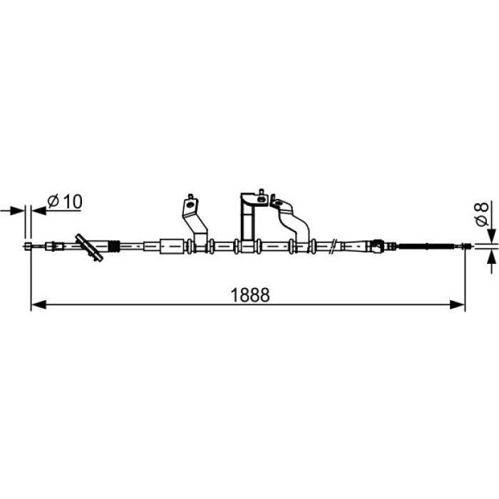 BOSCH 1 987 482 532 Seilzug, Feststellbremse BOSCH 1 987 482 532 Seilzug, Feststellbremse