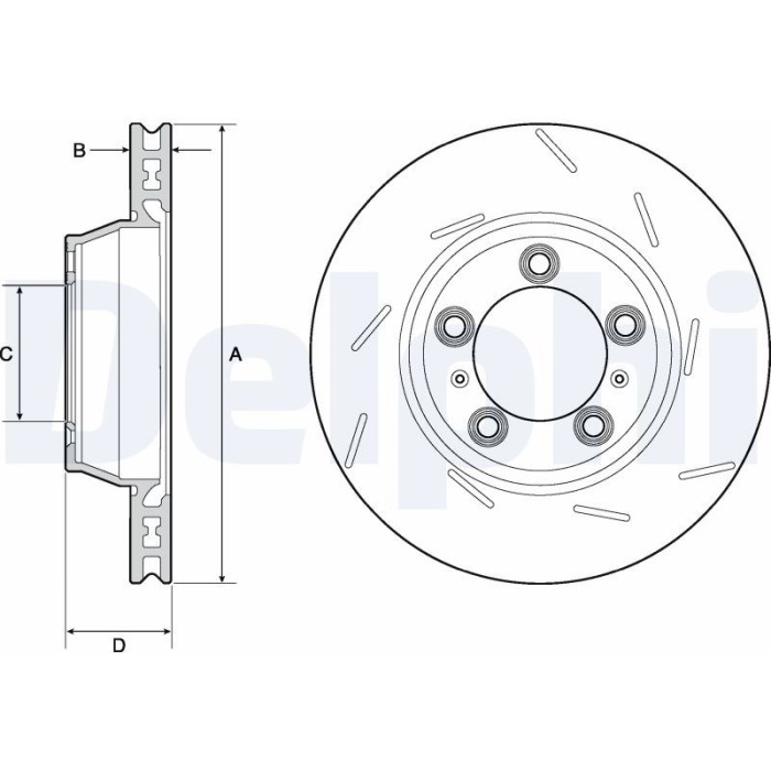 Delphi BG9165C Bremsscheibe Delphi BG9165C Bremsscheibe