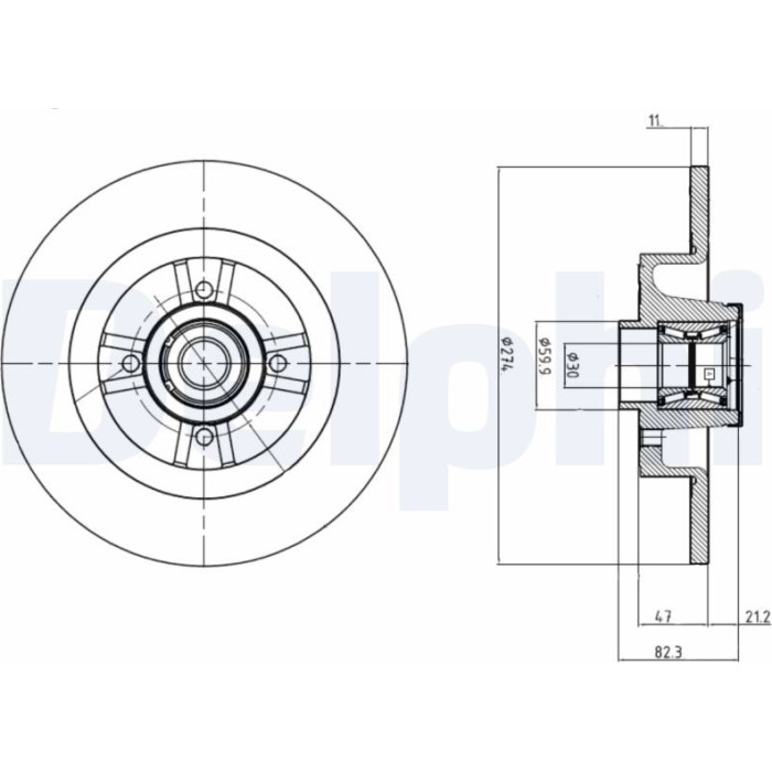 Delphi BG9030RSC Bremsscheibe
