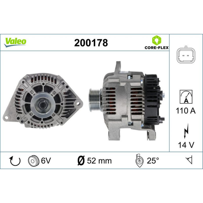 Valeo 200178 Generator CORE-FLEX Valeo 200178 Generator CORE-FLEX