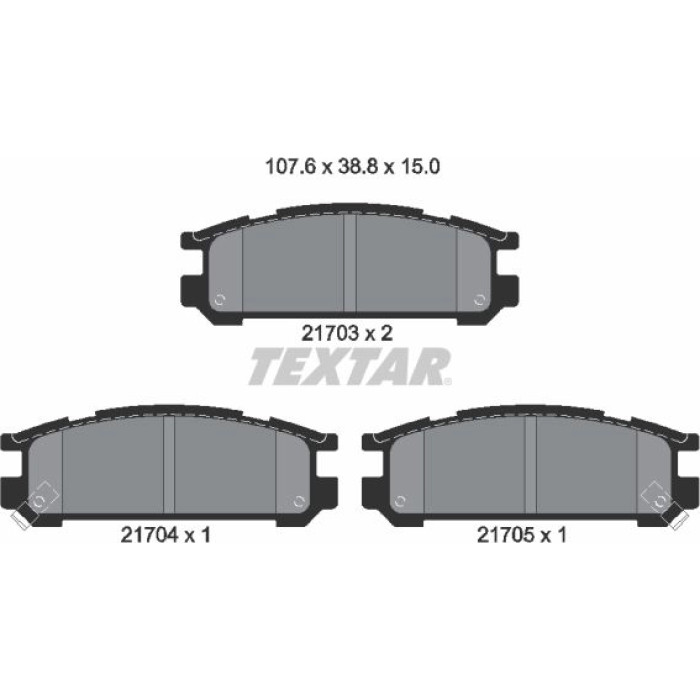 Textar 2170301 Bremsbelagsatz, Scheibenbremse Textar 2170301 Bremsbelagsatz, Scheibenbremse
