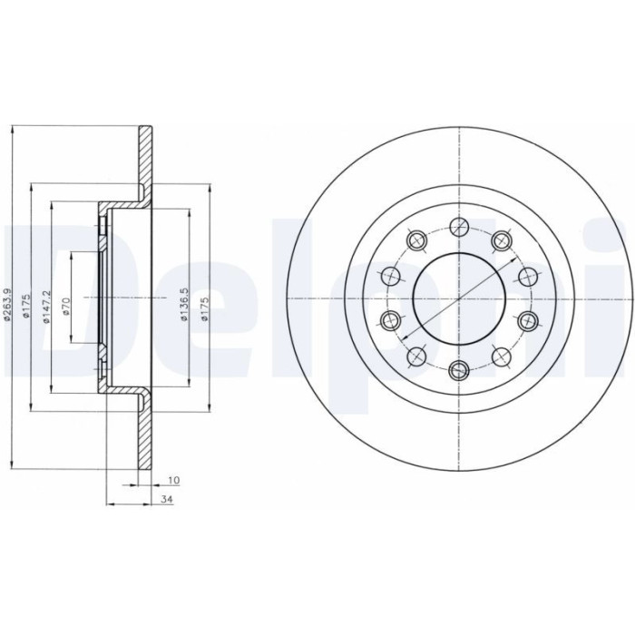 Delphi BG4315 Bremsscheibe Delphi BG4315 Bremsscheibe