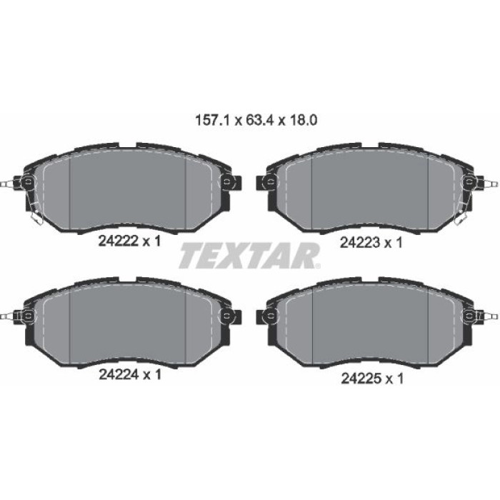 Textar 2422201 Bremsbelagsatz, Scheibenbremse Q+ Textar 2422201 Bremsbelagsatz, Scheibenbremse Q+