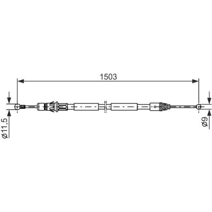 BOSCH 1 987 477 137 Seilzug, Feststellbremse BOSCH 1 987 477 137 Seilzug, Feststellbremse