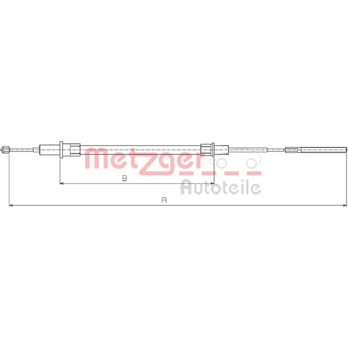Metzger 10.4154 Seilzug, Feststellbremse Metzger 10.4154 Seilzug, Feststellbremse
