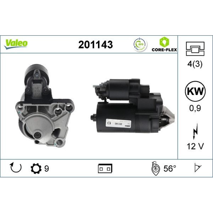 Valeo 201143 Starter CORE-FLEX