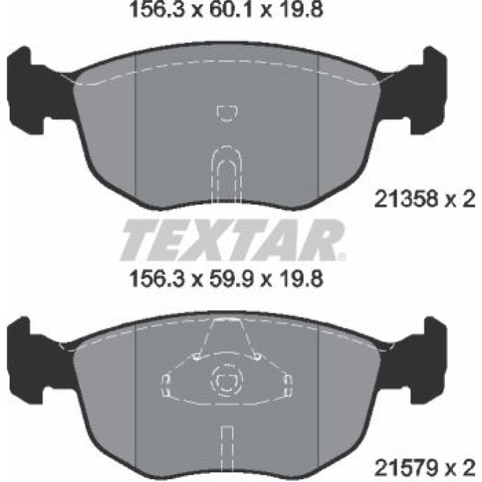 Textar 2135803 Bremsbelagsatz, Scheibenbremse