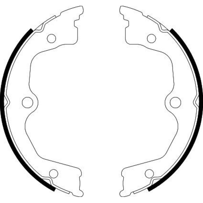 Hella 8DA 355 051-071 Bremsbackensatz, Feststellbremse Hella 8DA 355 051-071 Bremsbackensatz, Feststellbremse