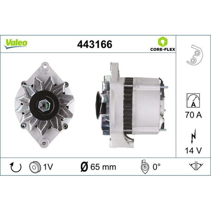 Valeo 443166 Generator CORE-FLEX Valeo 443166 Generator CORE-FLEX