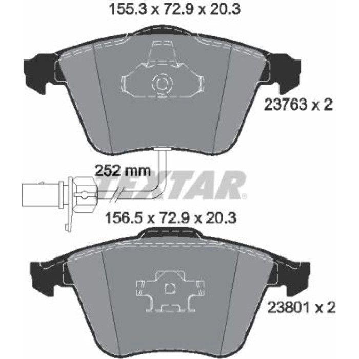 Textar 2376381 Bremsbelagsatz, Scheibenbremse epad Textar 2376381 Bremsbelagsatz, Scheibenbremse epad