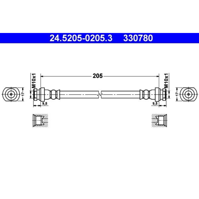 ATE 24.5205-0205.3 Bremsschlauch