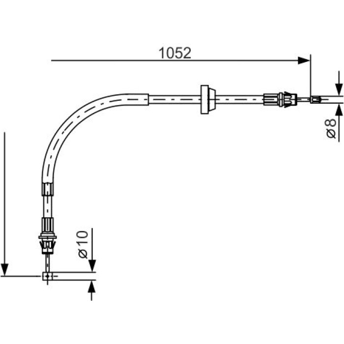 BOSCH 1 987 477 186 Seilzug, Feststellbremse BOSCH 1 987 477 186 Seilzug, Feststellbremse