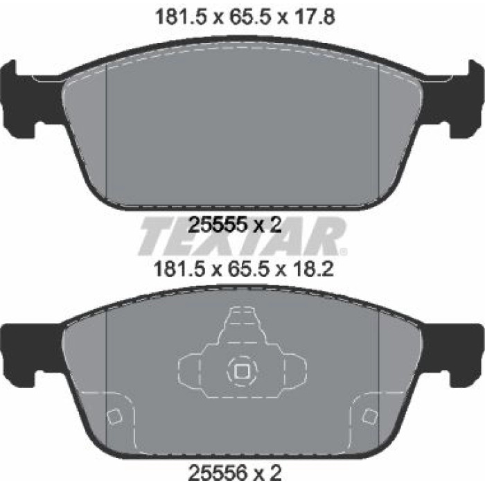 Textar 2555501 Bremsbelagsatz, Scheibenbremse Q+ Textar 2555501 Bremsbelagsatz, Scheibenbremse Q+