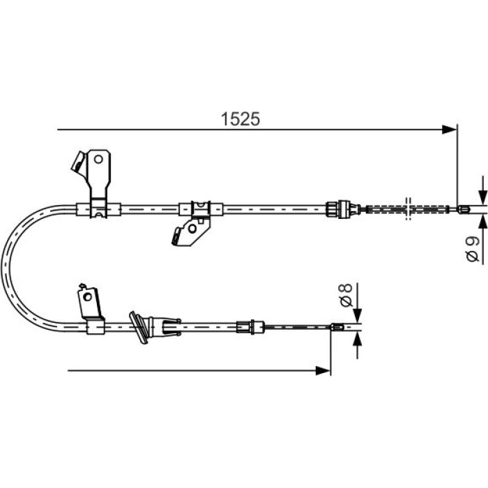 BOSCH 1 987 482 247 Seilzug, Feststellbremse BOSCH 1 987 482 247 Seilzug, Feststellbremse